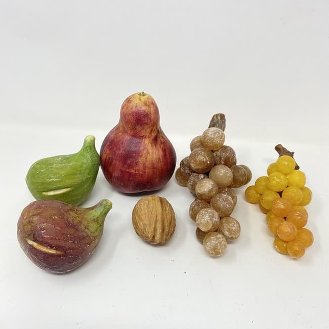 Alabaster Marble Stone Fruits Vintage Fruits Lot Of 6 product image