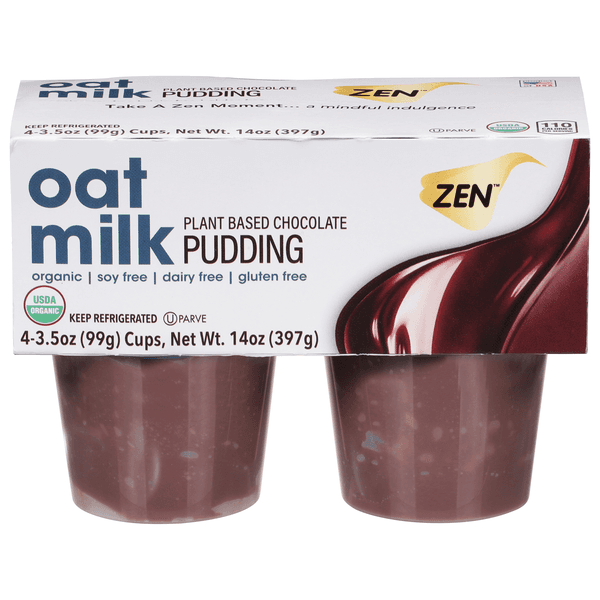 Zen Organic Plant-Based Dairy Free Oatmilk Chocolate Pudding - 4 ct product image