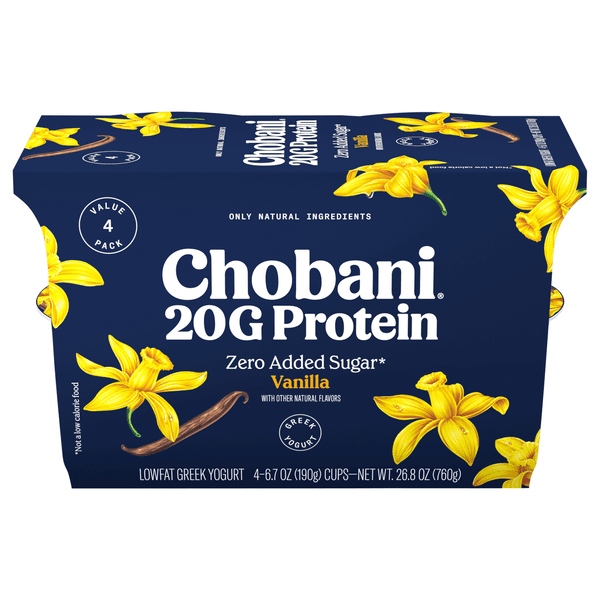 Chobani 20g Protein Low- Fat Vanilla Greek Yogurt product image