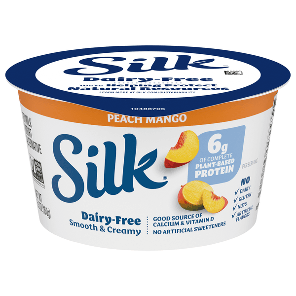 Silk Dairy Free Vegan Peach Mango Soymilk Yogurt Alternative Cup product image