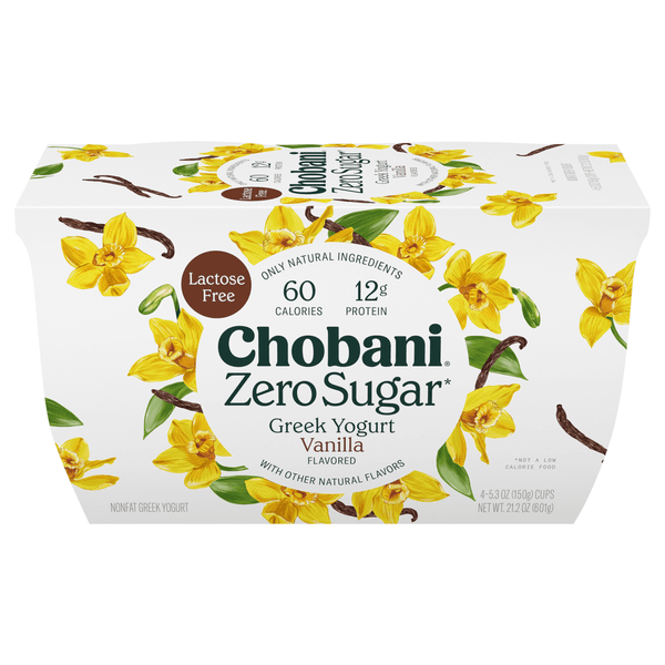 Chobani Zero Sugar Vanilla Greek Yogurt product image