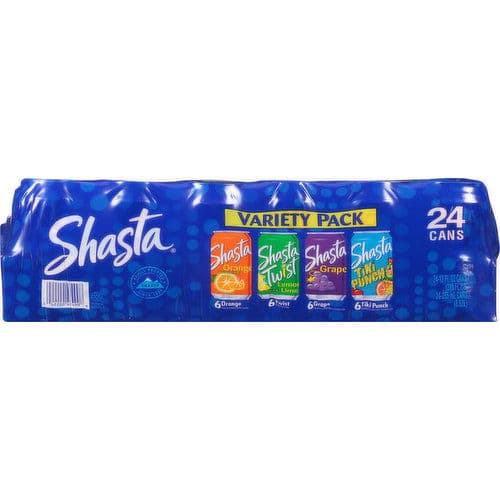 Shasta Soda Variety Pack Cans 12 oz 24 ct product image